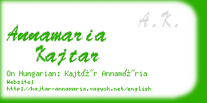 annamaria kajtar business card